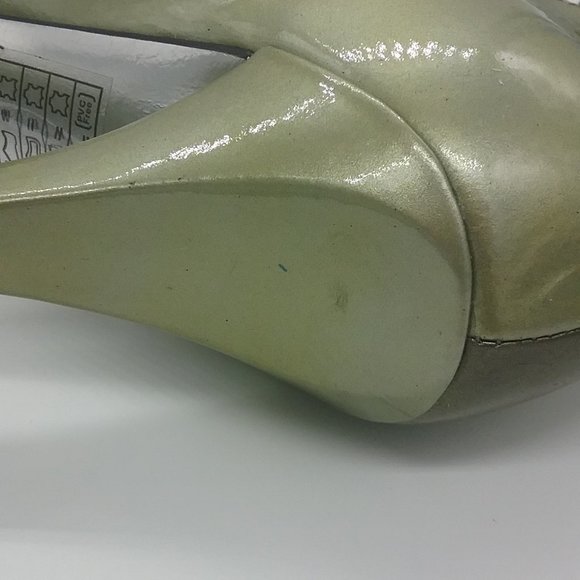 Marciano Patent Peep toe Ankle Cuff Heels - Picture 9 of 15